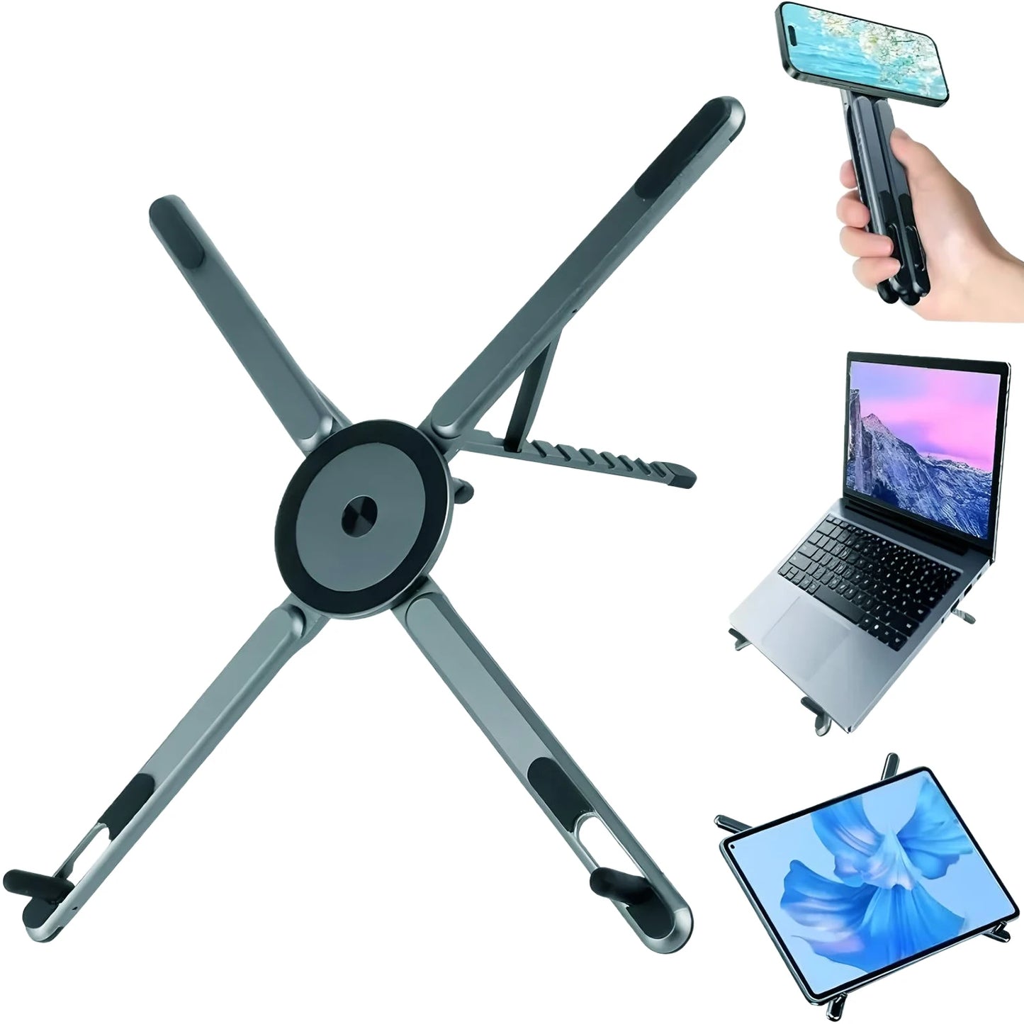 3-in-1 Magnetic Phone Holder & Selfie Stick – Foldable Tripod Stand for iPhone, iPad, Tablet & Desktop