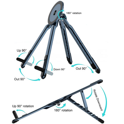 3-in-1 Magnetic Phone Holder & Selfie Stick – Foldable Tripod Stand for iPhone, iPad, Tablet & Desktop