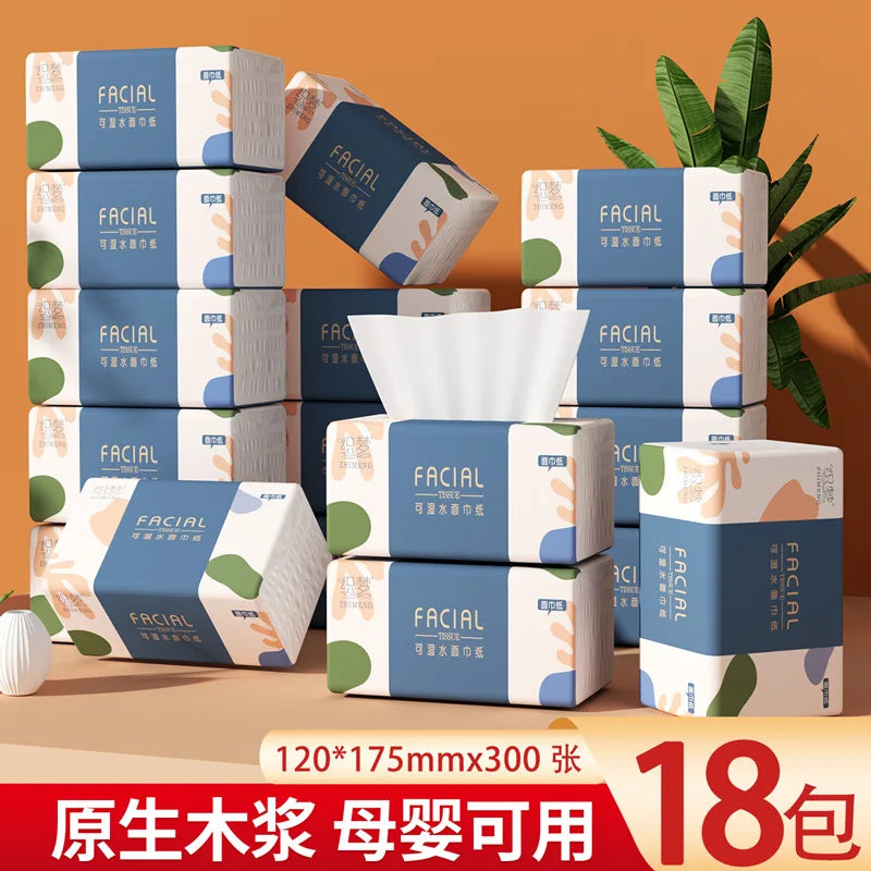 10-24 Pack Tissue Paper 300 Sheets 4/5 Ply Large Soft Paper Towels