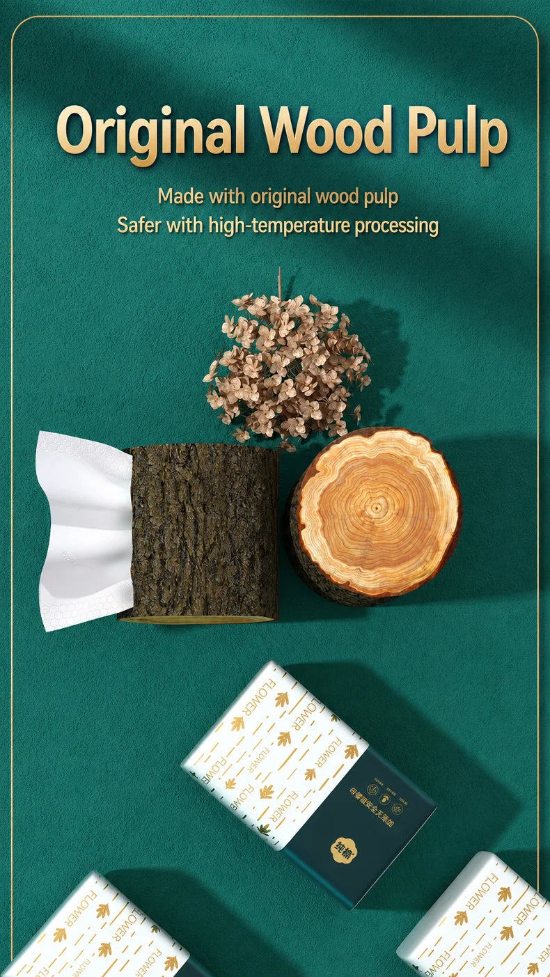 Bulk Pack 4-Ply Paper Towels Soft Strong Virgin Wood Pulp Tissue