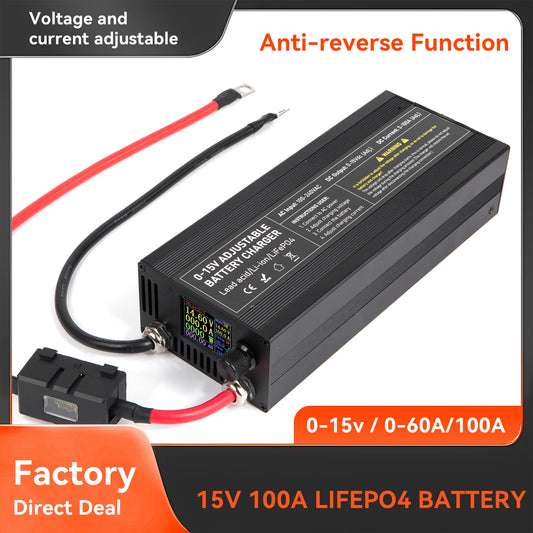 12V Car Battery Charger – Fast LiFePO4 & Lithium Battery Charger with Digital Display