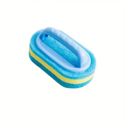 Multi-Functional Cleaning Sponge with Handle – Kitchen Bathroom Tile & Glass Scrubber