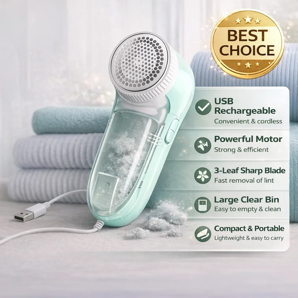 Portable Electric Fabric Shaver Lint Remover & Fuzz Trimmer