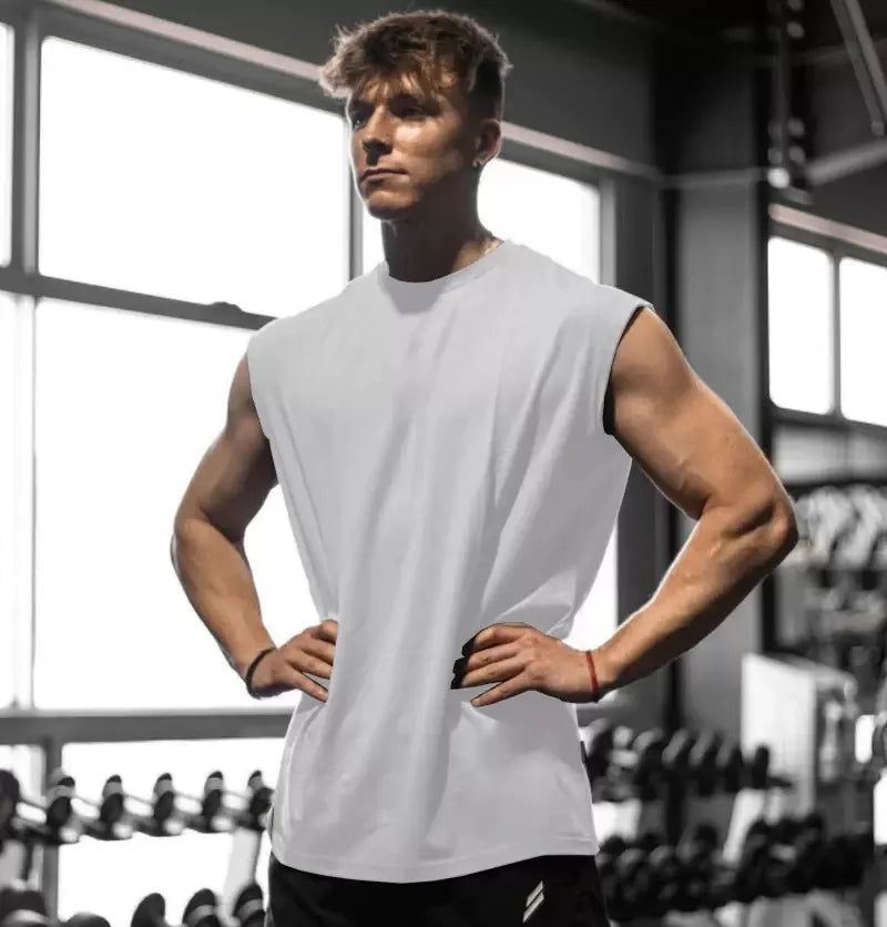 Men’s Quick-Dry Sleeveless Gym Tank Top – Breathable Sports Vest for Fitness, Running & Basketball